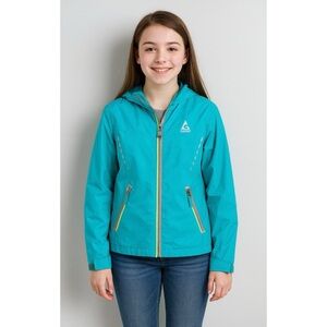 NWT GERRY |‎ Girls Teal Blue Zip Front Lightweight Jacket Coat Sz. Medium 10-12